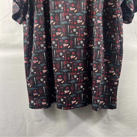 SGA Arizona Diamondbacks Fathers Day Black and Red Team Patterned Polo 0723 - Picture 8 of 10